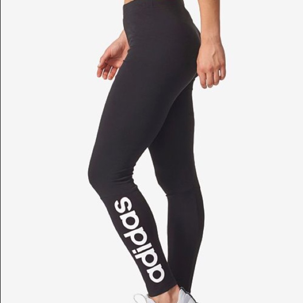 Black Adidas Essentials Linear Leggings